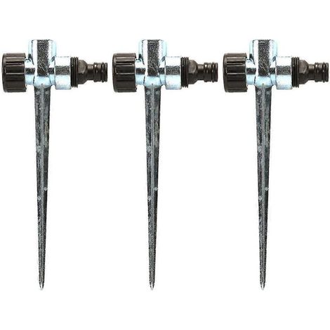 Lot de 3 arroseurs de jardin à piquet, arroseur de pelouse à flux continu-AquaForge (1/2)