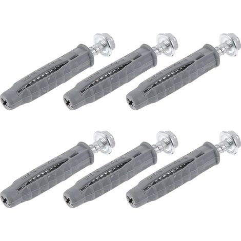 Lot de 6 vis en acier au carbone avec chevilles d expansion (1/5)