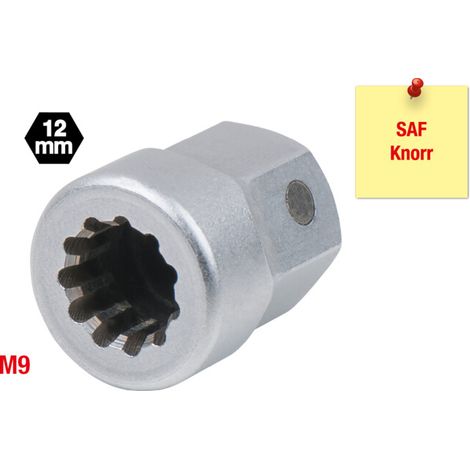 Insert spécial à denture multiple M9 avec aimant pour étriers de frein SAF et Knorr (1/5)
