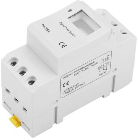 THC15A Digital Timer Switch 220-240VAC 16A DIN Rail Digital Programmable Timer Switch (1/5)