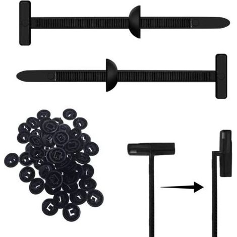 Attache Cable - Collier De Serrage Plastique Autobloquant - Pour Automobile Atelier Bricolage Electromenager - 100 Pièces (1/5)