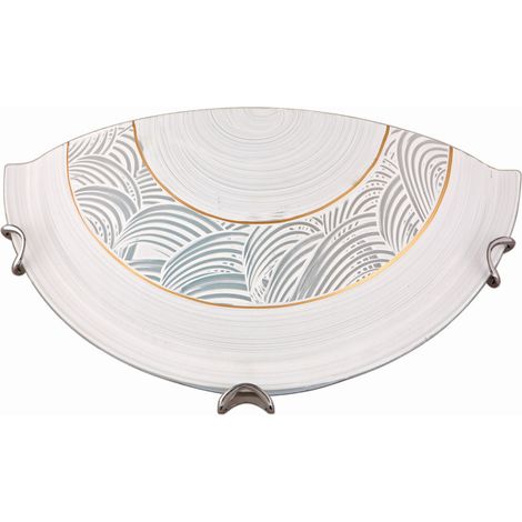 Plafonnier Candellux Venta 30 cm verre crème doré E27 (1/2)