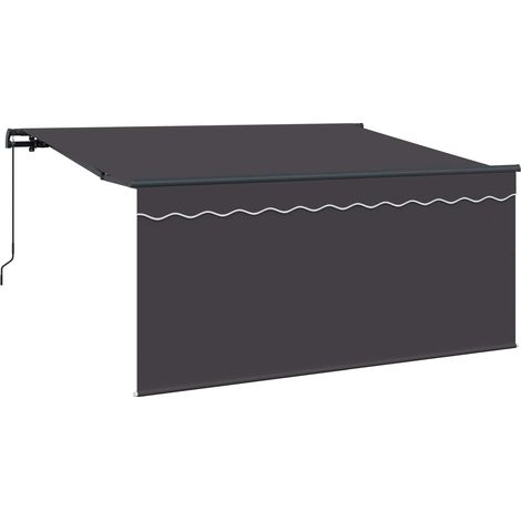 Maison Exclusive - Tenda Retrattile Rigato Antracite 300 x 200 cm Tessuto