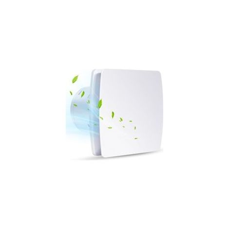 Extracteur d'air 100mm, Ventilateur de Salle de Bain Silencieux Blanc au Plafond et Montage Mural avec Clapet Anti-Retour pour WC, Cuisine, Fenêtre Loft et Cave, IPX4