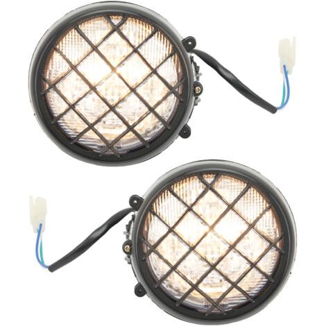 Paar LED-Scheinwerfer für ATV, 12V, mit Leuchtmitteln, Ersatz-Scheinwerfergitter für Warrior 1996-2001 (1/5)