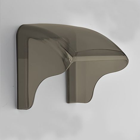 1pc Housse anti-pluie étanche pour prise électrique extérieure en plastique PC, boîtier de protection monobloc semi-transparent fumé pour prises extérieures de patio et porche. (1/4)