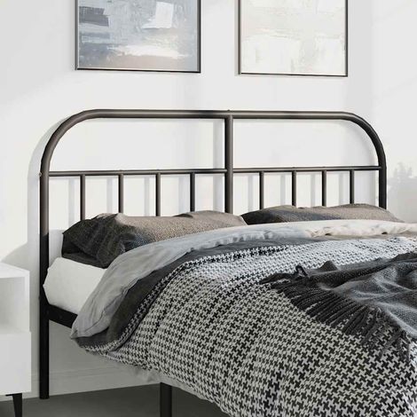 Tête de lit de remplacement-Panneau de lit métal noir 135 cm 917755 (1/5)