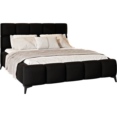 Letto con contenitore con base Mira nero 160x200