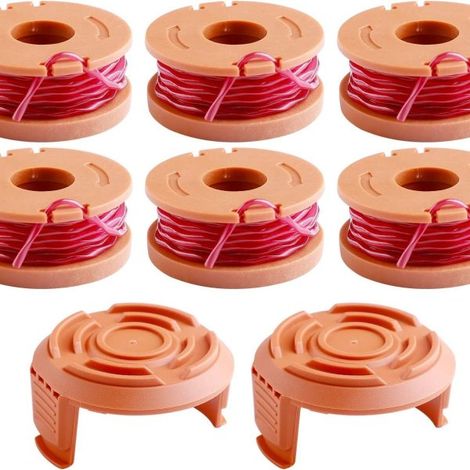 Lot de 6 câbles de coupe pour débroussailleuses WORX 20 V WA0004.1, fils de remplacement 3 m, compatibles avec tondeuses à fil, pack de 6 pièces. (1/5)