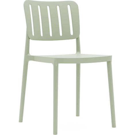 Sedia Rebecca Mobili Tinfas 82x42x53 Polipropilene Verde Chiaro Moderno (1/5)
