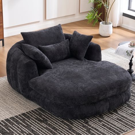Fauteuil méridienne surdimensionné pour intérieur, canapé chenille profond, fauteuil de lecture nuageux pour salon, chambre à coucher, salle de lecture (1/5)