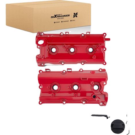 Tapas de válvulas, material de aluminio, compatibles con Nissan 350Z Z33, número de pieza OEM 13264-AM610, cilindrada del motor 3.5L, configuración V6 DOHC. (1/5)