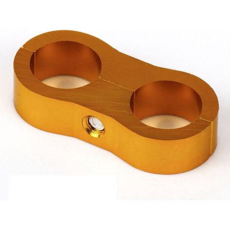 10 pièces Collier de serrage, fixation pour tuyau d'huile, alliage d'aluminium, AN4/AN6/AN8/AN10, finition or (1/4)