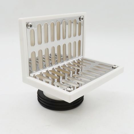 Canalisation de sol latérale de balcon en acier inoxydable, filtre d'angle en forme de L à 90 degrés, bouchon de canalisation de 75 mm, drainage au même niveau. (1/5)