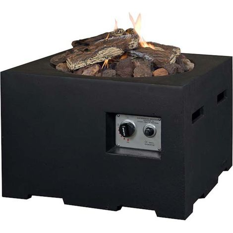 Happy Cocooning Mania Feuertisch schwarz 12 kW Feuerstelle inkl. 5 kg Lavasteine (1/5)