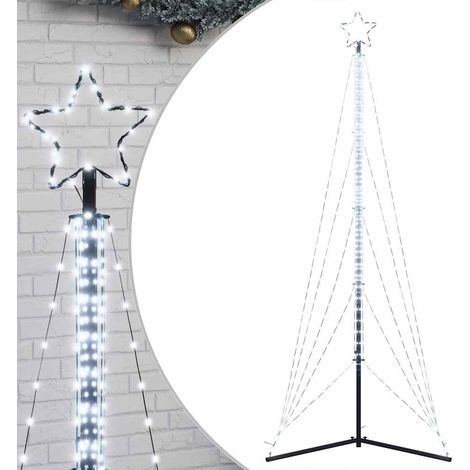 Albero di Natale Albero natalizio Albero festivo a LED 525 LED Bianco Freddo 302 cm (1/5)