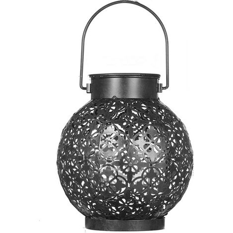 Lanterne solaire, éclairage LED pour espaces extérieurs, étanche IP44, rechargeable sans fil, compatible avec les terrasses et les jardins - AquaForge