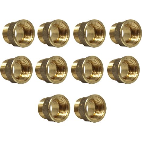 Lot de 10 Mamelon Laiton Egal Mâle/Femelle 1/2" (15/21) - Arcanaute (1/5)
