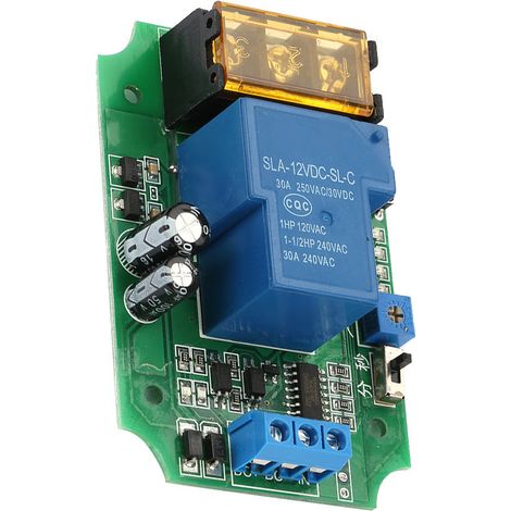 Leistungsstarkes Relaismodul mit Selbstverriegelung, verzögerter Abschaltung, Ein-/Ausschaltimpuls, 12 V (1/5)