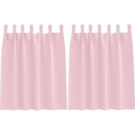 Maison Exclusive - Cortinas Opacas con Anillas 2 pcs Rosa Bebé 14