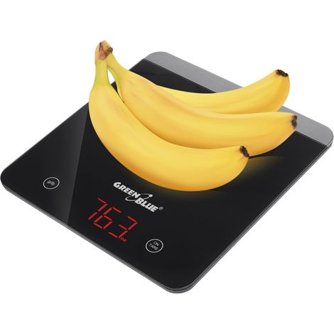 Küchenwaage GreenBlue GB171 schwarz 5 kg gehärtetes Glas (1/4)