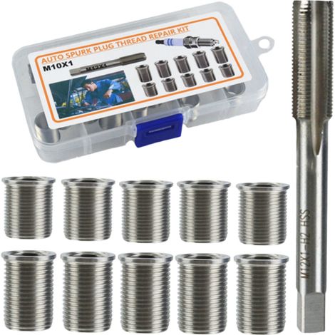Insert fileté de réparation de bougie d'allumage M10x1, inserts de type Timesert M6-M14, G017