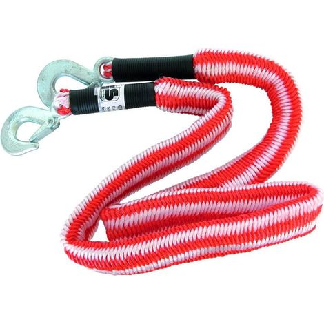 CABLE DE REMORQUAGE AVEC CROCHETS DE SECURITE STRETCH 1,5M A 4M 2800KG MAX CARPOINT (1/4)