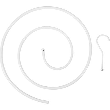 Cintre spiral pour couvertures - Support séchage linge métal robuste 40cm beige (1/5)