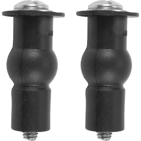Paire de fixations pour abattant de toilettes TOP FIX : écrou, vis et joint en caoutchouc. (1/5)