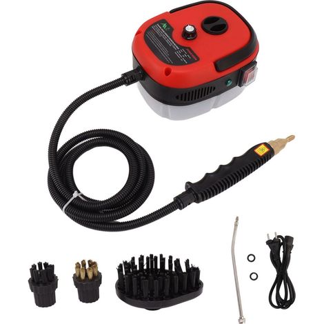 Nettoyeur vapeur portable 2500 W 3 bars, haute pression, haute température, chauffage rapide, prise UE 220 V, rouge (1/5)
