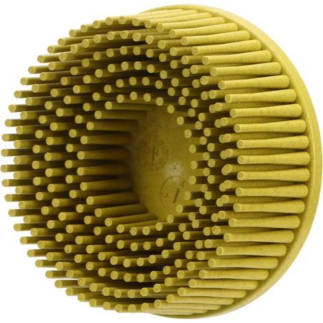 Bristle Disc, Quick Change Discs, 2 Inch Bristle Disc, Abrasive Bristle Rod Fixing Disc for Removing Burr Rust Coatings (Yellow) (1/5)