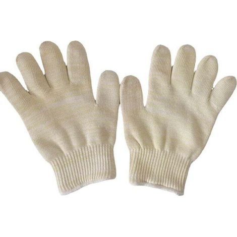 Gant anti-chaleur, four, cheminée, résistant à la chaleur jusqu'à 300°C, taille universelle, beige(2 PCS) (1/5)