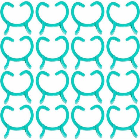 Pflanzenclips für den Garten, wiederverwendbare grüne Kunststoff-Pflanzenclips, Gemüseclips, Gartenclips, Pflanzenstützen zum Befestigen, Stützen und Festziehen von Pflanzen, 100 Stück (1/4)
