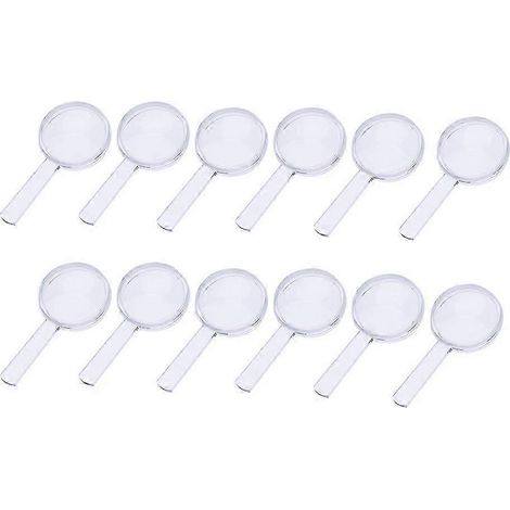 Lot de 12 loupes miniatures en plastique grossissant 5x, pour enfants. (1/3)
