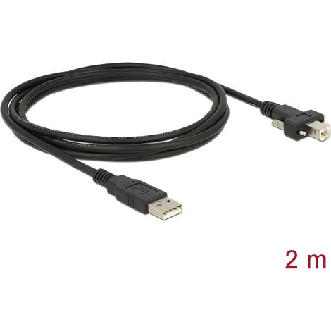 Delock cable usb 2.0 type a male  usb 2.0 type b male with screws 2 m
