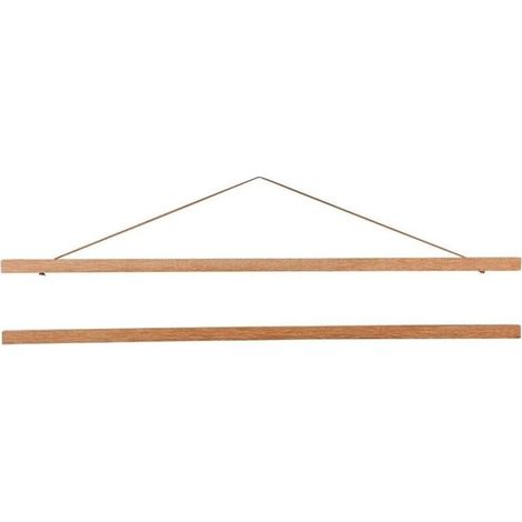 Marco de fotos magnético de madera, póster de madera natural, póster fotográfico DIY, colgador de lienzo de 51 cm para decoración de pared (1/5)