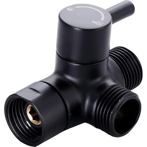 Shower Diverter Valve, 3 Way Shower Splitter, G1/2 Shower Arm Diverter Valve for Hand Held Shower Head and Fixed Sprayer, Bathroom Universal Shower System Replacement Part (Oil Rubbed Bronze) (1/5)