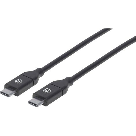 Manhattan USB-Kabel USB 2.0 USB-C® Stecker, USB-C® Stecker 2.00 m Schwarz 355247 (1/4)