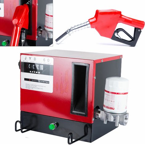 Bomba de diésel autocebante 60L/min 550W, bomba de fueloil con pistola automática y filtro (1/5)