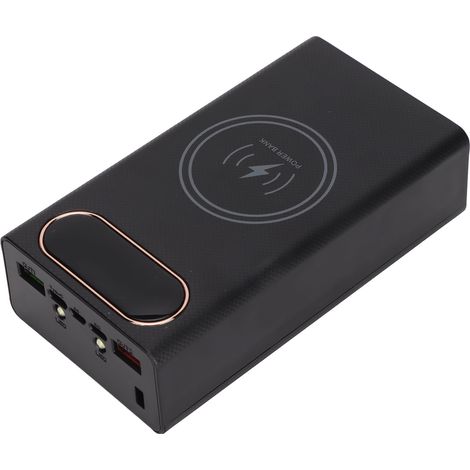 Kit DIY Batterie Externe 12x 18650 - Charge Rapide USB-C 22.5W et Charge Sans Fil 15W - Power Bank Noir (1/5)