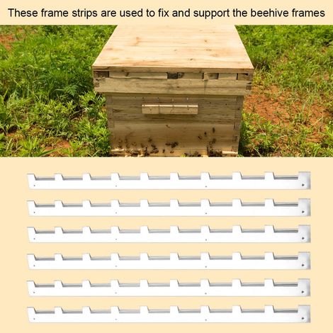 Lot de 6 entretoises métalliques résistantes pour cadres de ruche, outil d'apiculture (1/5)