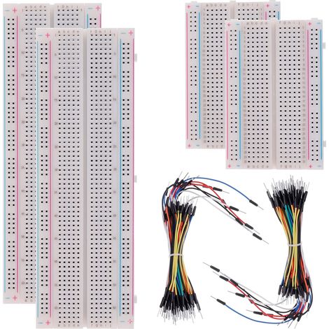 Breadboard Kit Planche à Pain sans Soudure 2 Pcs 830 Points d'attache (1/5)