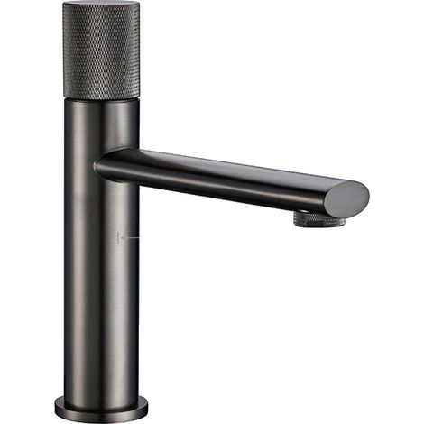 Robinet de lavabo, monté sur le plan de travail, à poignée unique, Gunmetal-S, G3/8-a (1/2)