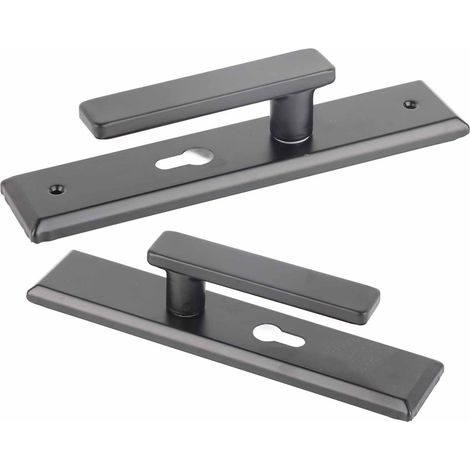 Ensemble de poignée de porte universelle avec verrou silencieux en alliage d'aluminium pour porte de chambre à coucher, idéal pour la maison. (1/5)