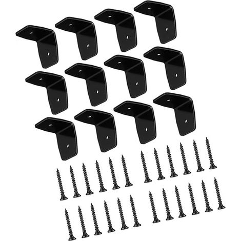 Lot de 12 clips de chevalet d'extérieur en acier galvanisé noir pour tonnelle et abri de jardin - Pinces résistantes aux intempéries (1/5)