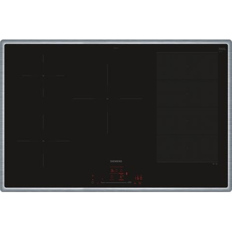Siemens iQ700, Induktionskochfeld, 80 cm, Schwarz, Mit Rahmen aufliegend EX845HVC1E (1/5)