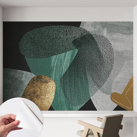 Tapete Selbstklebend - abwaschbar - trendige Wanddeko - elegant Fototapete Abstrakte Geometrie 152x104 cm (1/5)