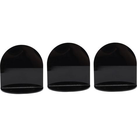 Lot de 3 supports muraux flottants en acrylique étanche pour haut-parleurs, appareils photo pour bébé et petits réveils (noir). (1/5)