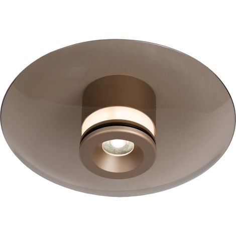 Lumière LED de plafond Santiago Ø 23cm - champagne avec verre ambré - 23101/12/62 (1/3)
