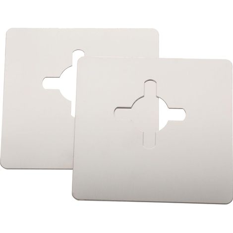 Plaques de Renfort Kit de Réparation 2 Pièces pour Serrure de Porte en Acier Inoxydable Argenté pour Portes Intérieures, pour Hôtels et Bureaux (1/5)